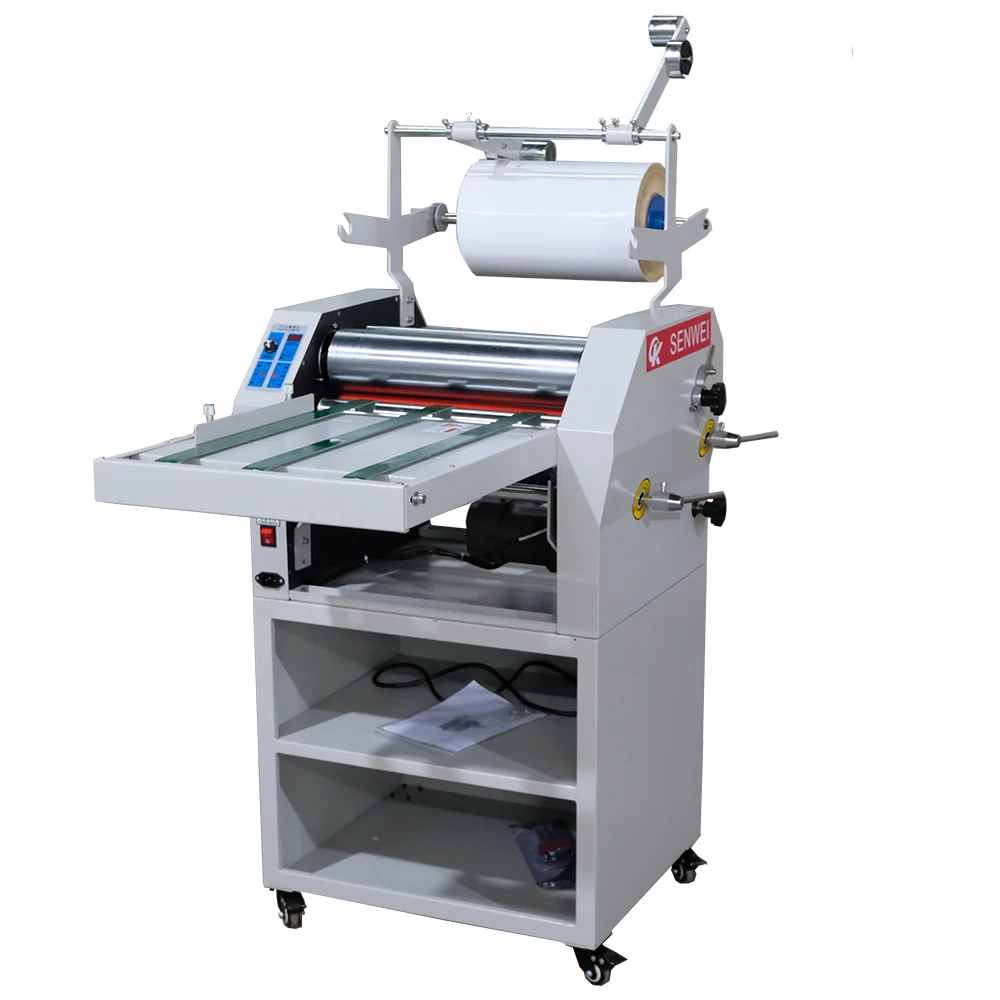 SMFM390B Automatic Temperature Control Oil Heating Digital Laminating Machine with Slitting