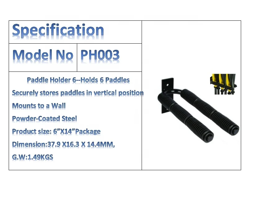 Paddle Holder2/4/6, Bracket Paddle Storage Rack Wall Mount for Canoe, SUP Paddle Board or Kayak Paddles Oar Hangers