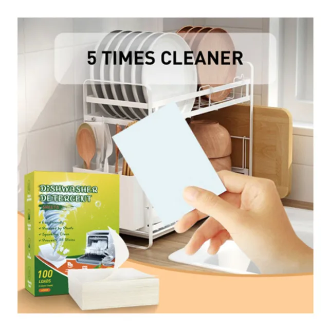 OEM/ODM Eco Friendly Dishwasher Sheet Laundry Clean Detergent Sheets for Household
