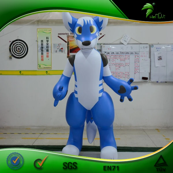 Handmade Blue inflatable husky, Big inflatable husky animal toys