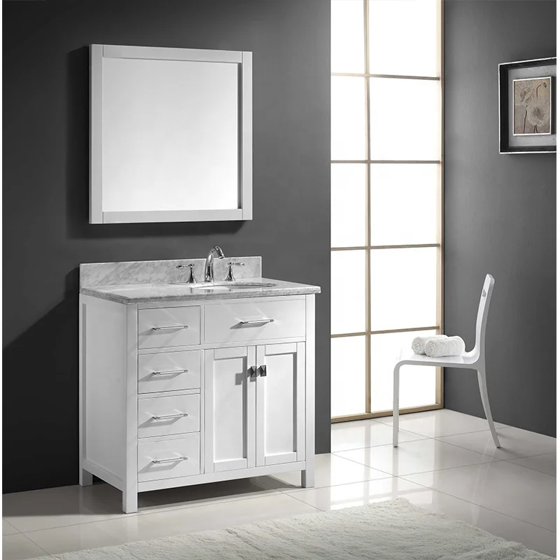 American shaker style floor vanity cheap wooden luxury bathroom furniture