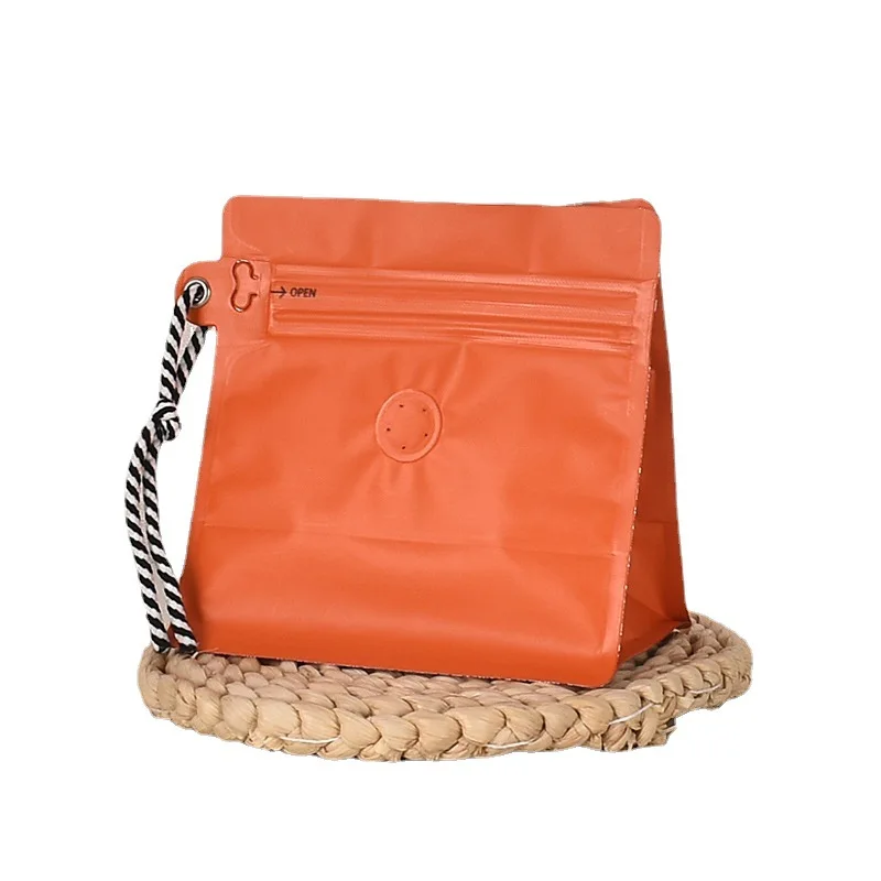 custom logo coffee beans plastic zipper bag with valve ,flat bottom aluminum coffee bean bags