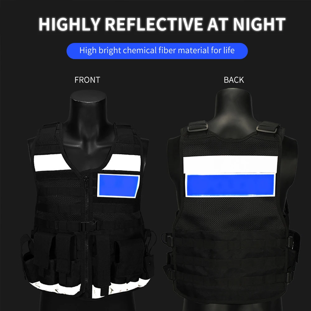 Outdoor Training Tactical Vest High Reflective Anti-stab Detachable Tactical Vest