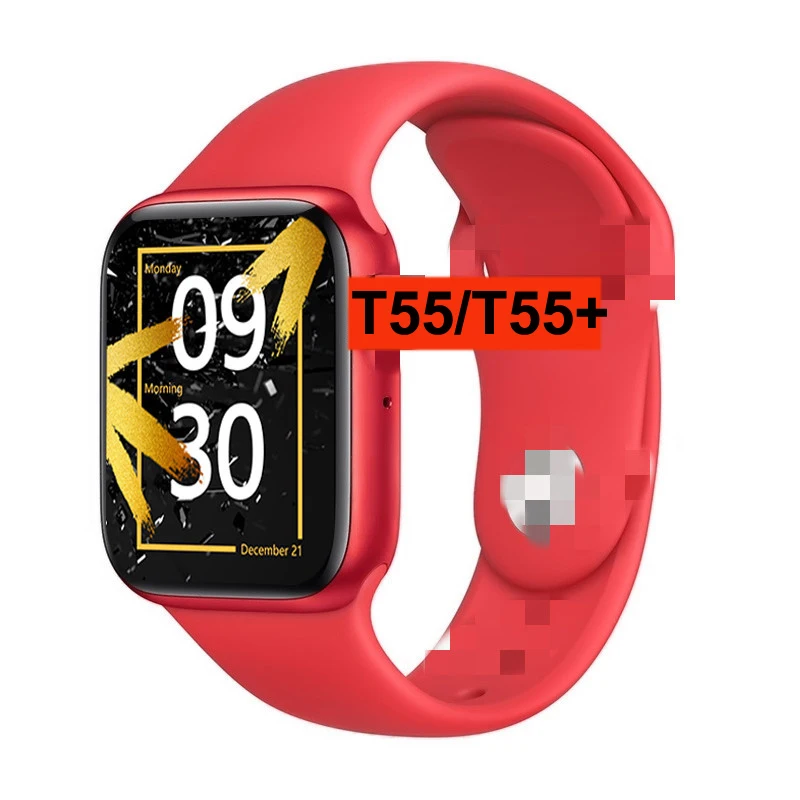 
Dropshipping BT Call T55+ Plus Full Touch Screen 1.75 inch Series 6 Android Waterproof IP67 Heart Rate Tacker Smart Watch 