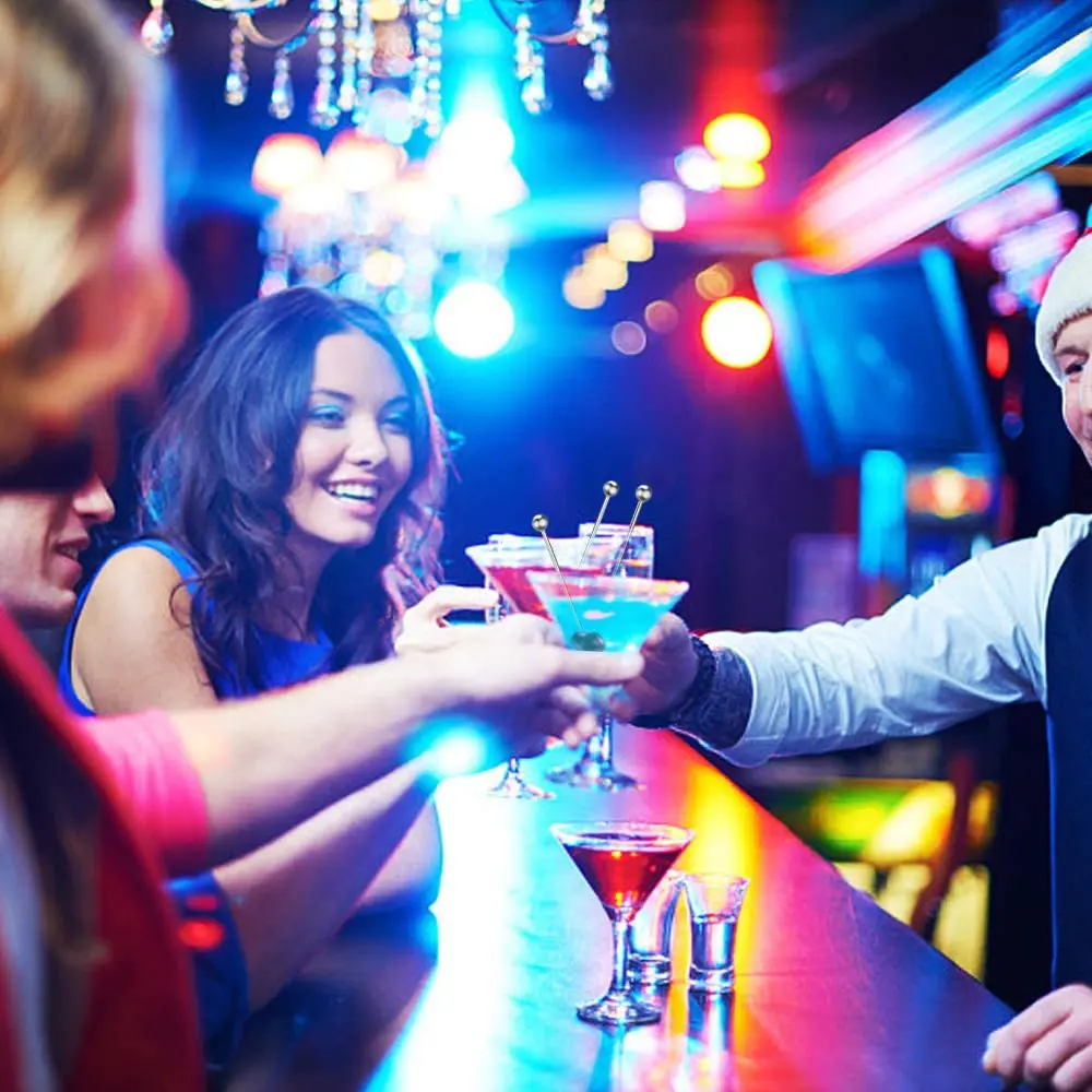 Stainless Steel Cocktail Picks for Drinks Fruit, Metal Martini eusable Cocktail Skewers for Olives Appetizers Fruit