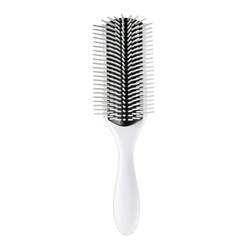 9 Rows Hair Brush for Separating Shaping Defining Curls Blow-Drying Styling Detangling Classic Denman Styling Brush
