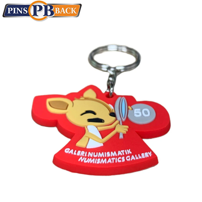 Low Price Personalized Pvc 3D Silicone Plastic Keychains 2D Rubber Keychain