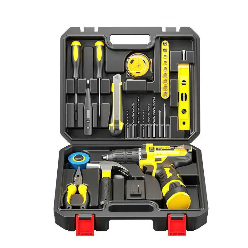 31Pcs 12V Cordless Drill Driver Tool Set Power Tool Kit Combo Set Household Hand Tool Set