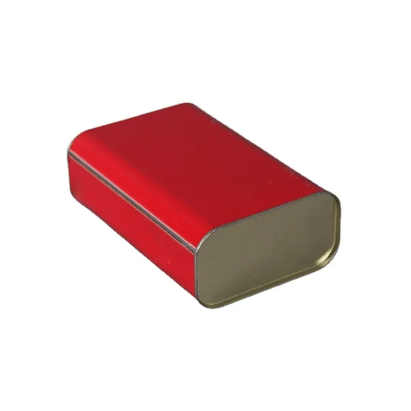 Innopack Empty tinplate 4L 4 liter metal square tin can red color