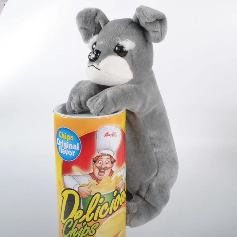 Plush simulation stereo puppy dog large capacity pencil case stationery bag student stationery children gift