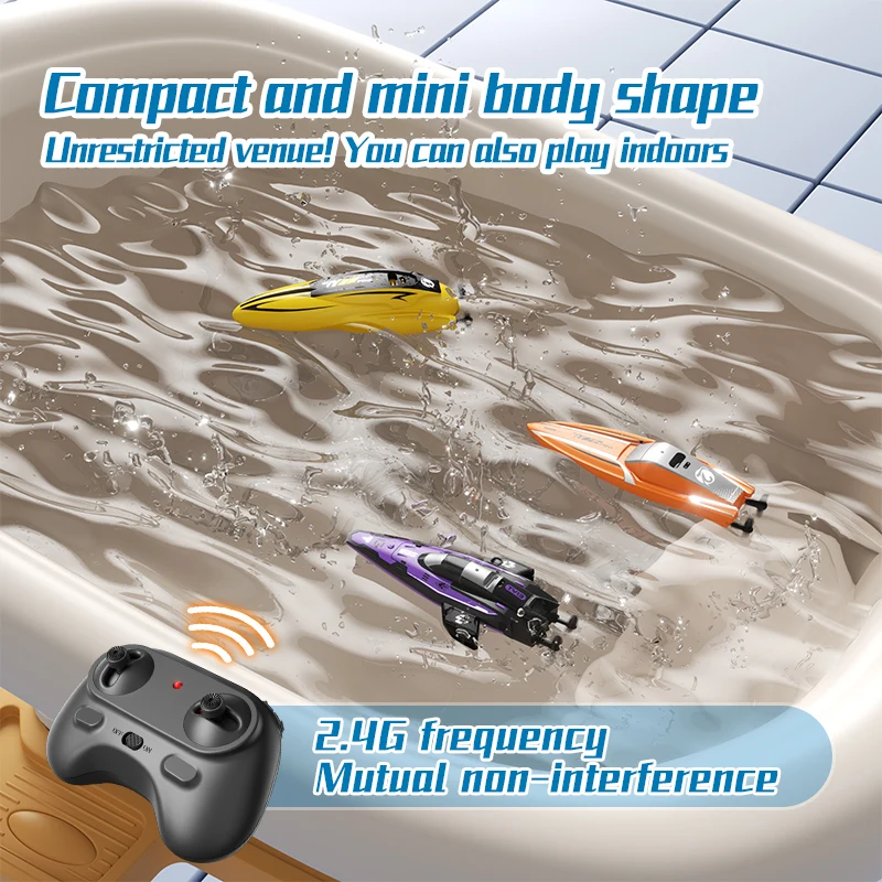 High Speed 2.4 Ghz Radio RC Boat Ship 4 Channel Remote Control Racing Boat Waterproof Toy With Lights