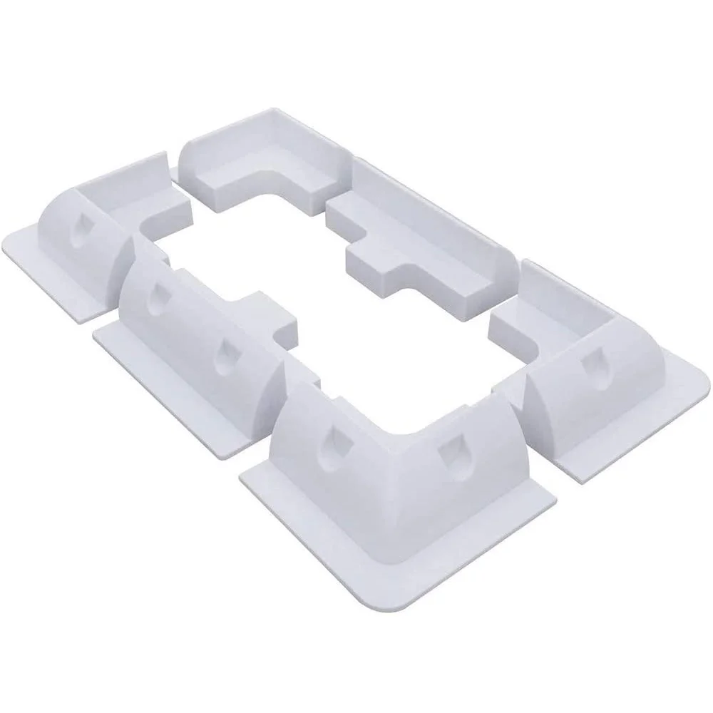 ABS No drilling required Glue Solar Panel Corner Mounting Bracket Installations UV Universal 7pcs For RV Marine Flat Roof