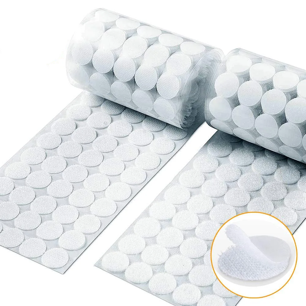 Большой запас черный белый 10 12 15 18 20 25 30 мм липкий самоклеющийся крюк и петли точки