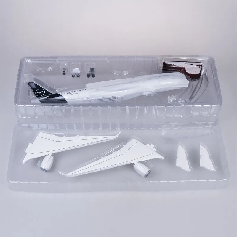 1/142 Scale 47CM Airplane Airbus A350 Lufthansa Airlines Large Passenger Aircraft Diecast Resin Model Collection Decoration