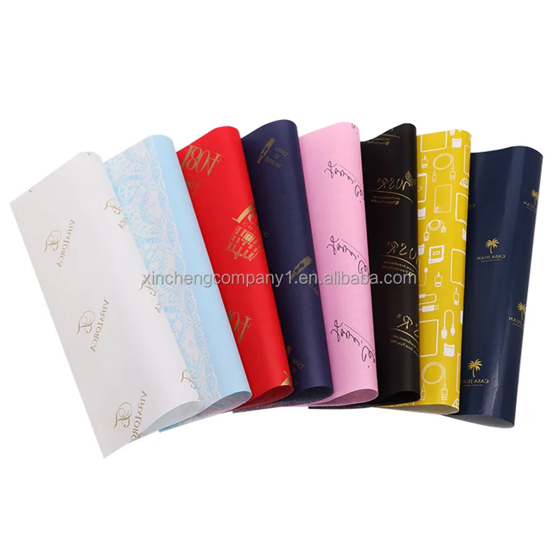 Custom Wrapping Tissue Paper Packaging Printed Gold Brand Logo Tissue Wrapping Paper For Packing