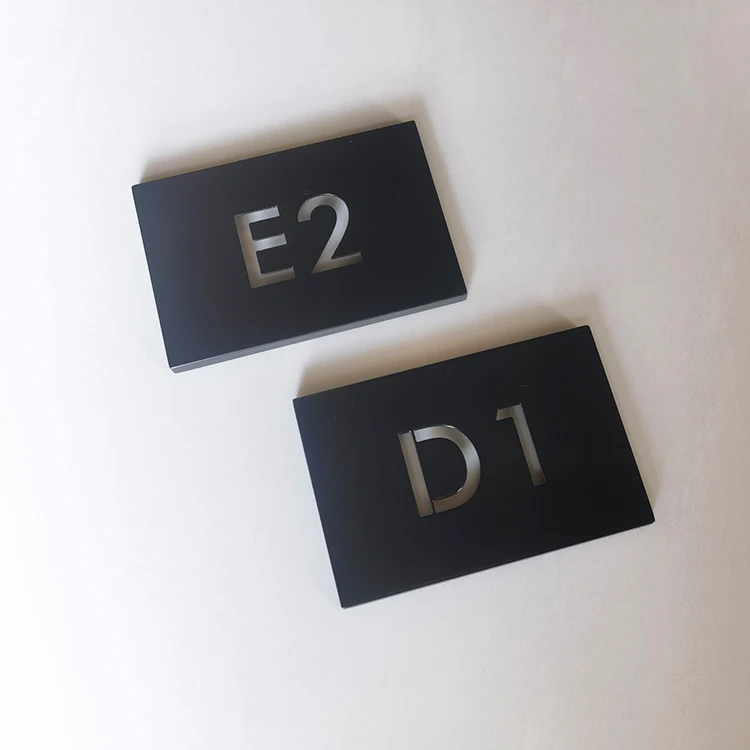 New Design Custom Waterproof Commercial Doorplate Number Embossed Door Number Plate