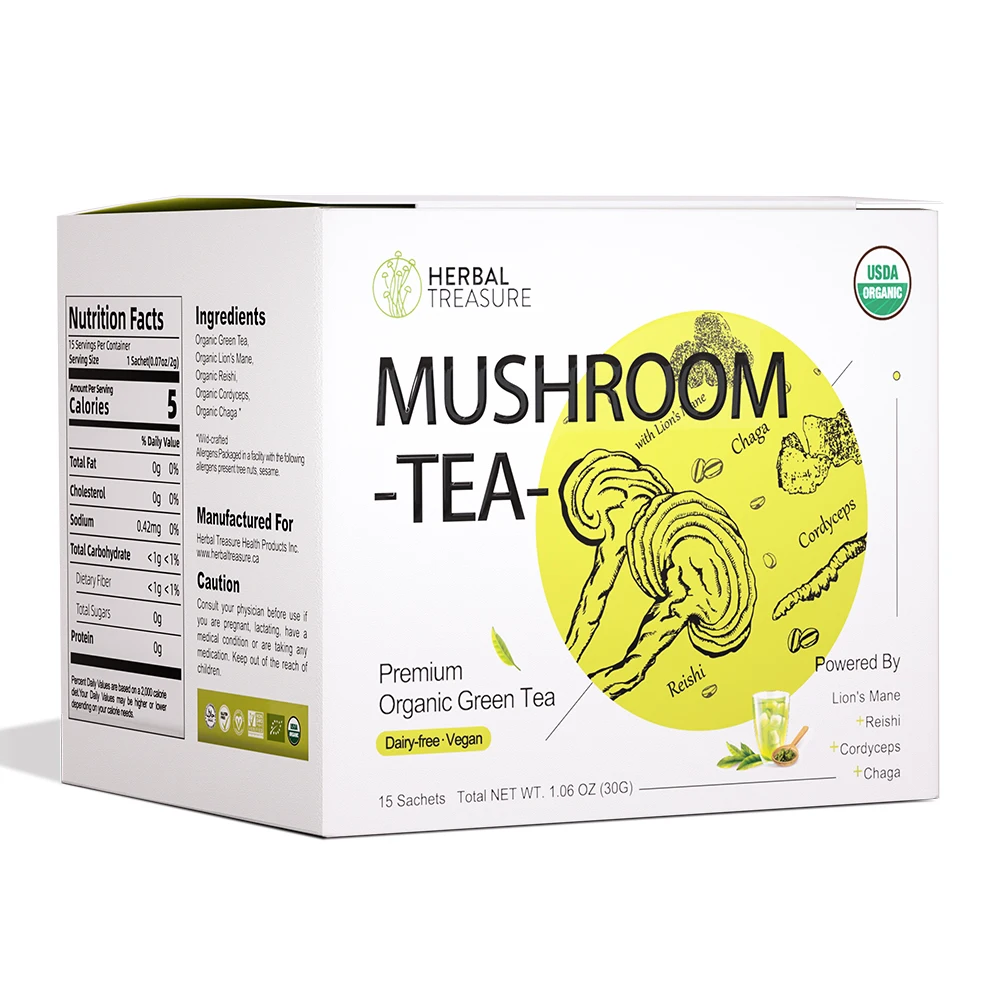 Customized Biodegradable Mushroom Extract Tea Bags For Healthcare
