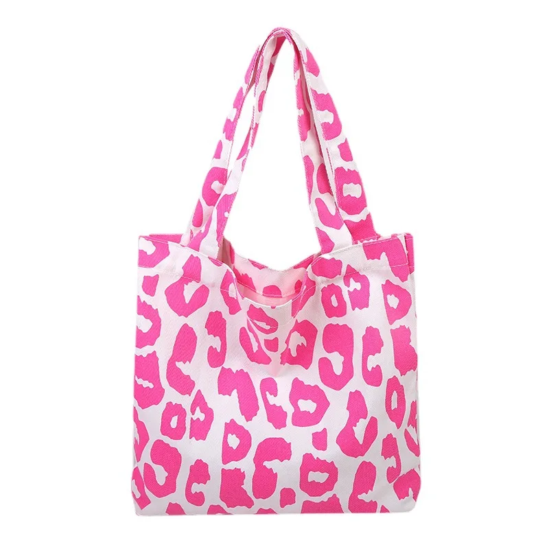 Western style leopard grain pack high-capacity tote bags 2021 summer new female canvas bag shoulder bag wholesale fashion