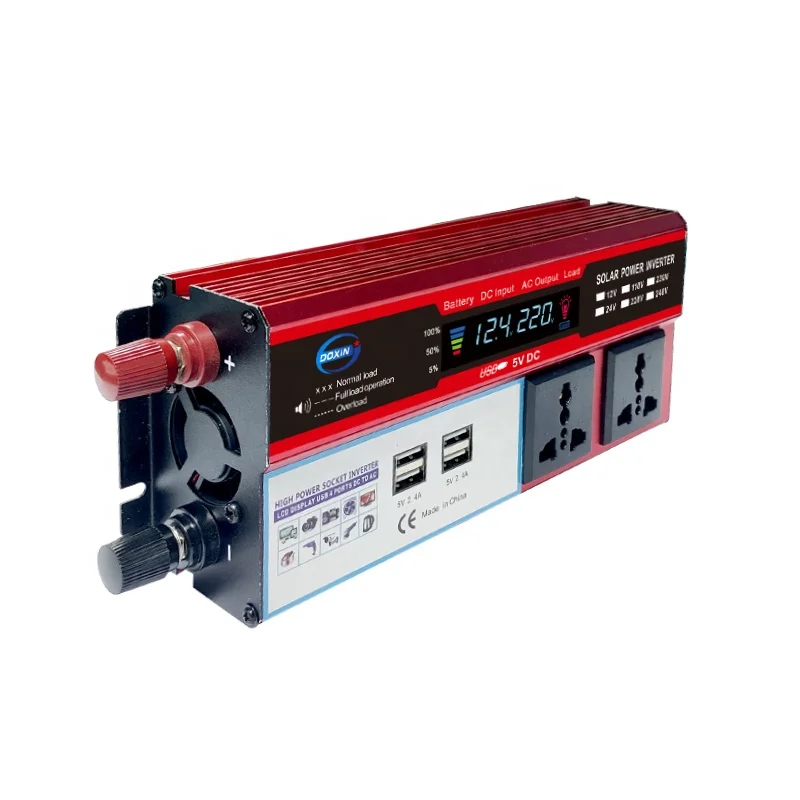 Suredom Best selling Red Ac 12v To Dc 220v 110v 2000W 4000w Power Inverter with four usb ports