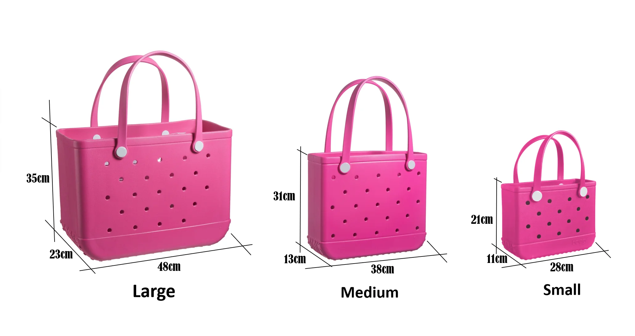 EVA Beach Bags Anti-Water Washable Tote for Women Basket Handbags Summer Vacation Boat Pool Work School Sports
