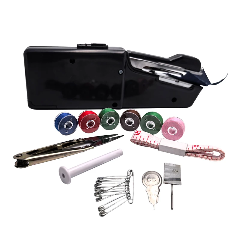 Electric quick sewing clothing Handheld portable mini sewing machine with accessories kit