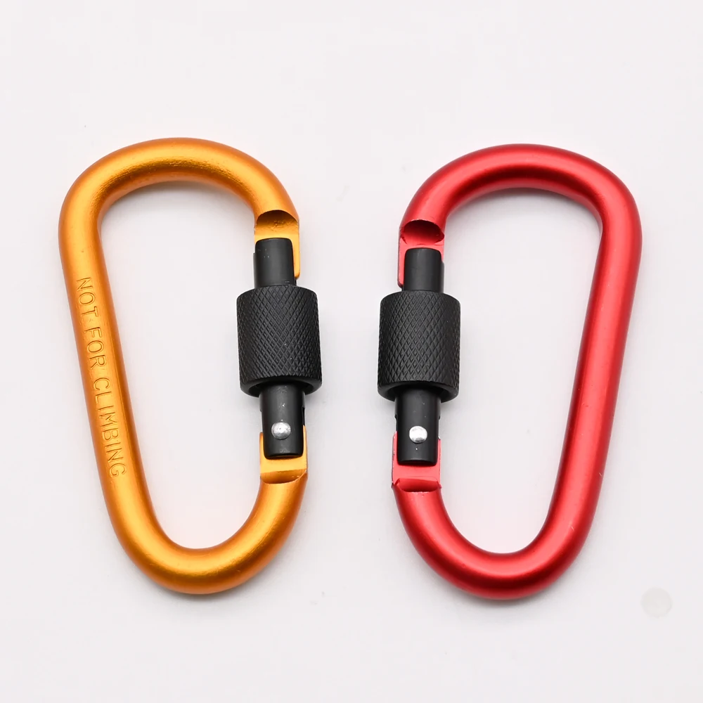 Custom Design Metal Galvanized Oval Heavy Industry Safety Screw Hook Locking Big Self-locking Carabiner