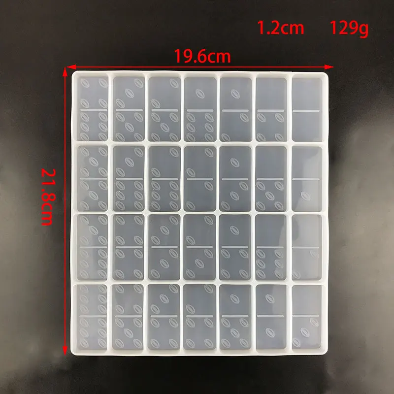 5683 Rugby domino silicone mold DIY crystal drop glue push brand nine resin mirror desk decoration mold