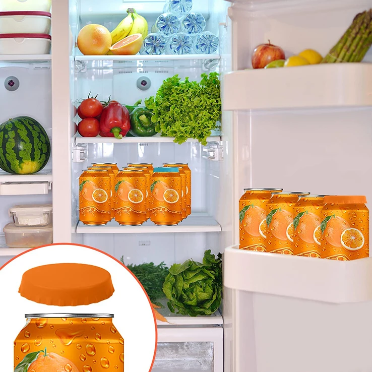 BPA Free Reusable Leak Proof Silicone Soda Beer Beverage Can Lids Covers Caps Stopper