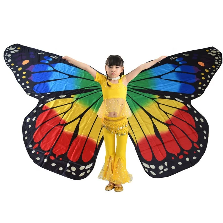 Детская накидка в форме бабочки с палкой для танца живота