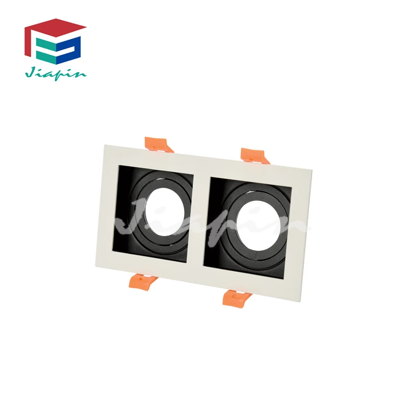 Hot sale GU10x3 square lamp housing indoor IP20 white+black GU10 down light led downlight for hotel