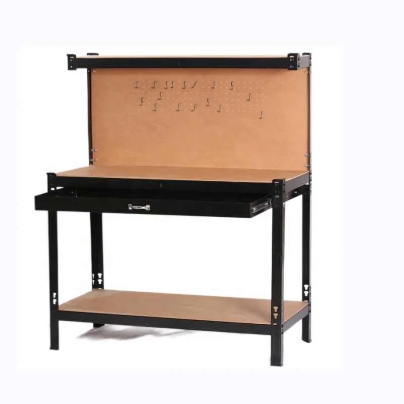 KINDE metal structure MDF storage workbench warehouse portable workbench steel tool work bench with drawer