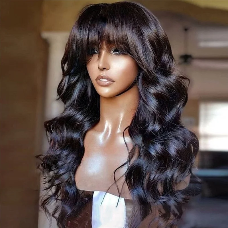 Wholesale Cheap 1B Natural Black Color Deep Wave Virgin European Human Hair Invisible Hairline Cuticle Aligned Lace Front Wig