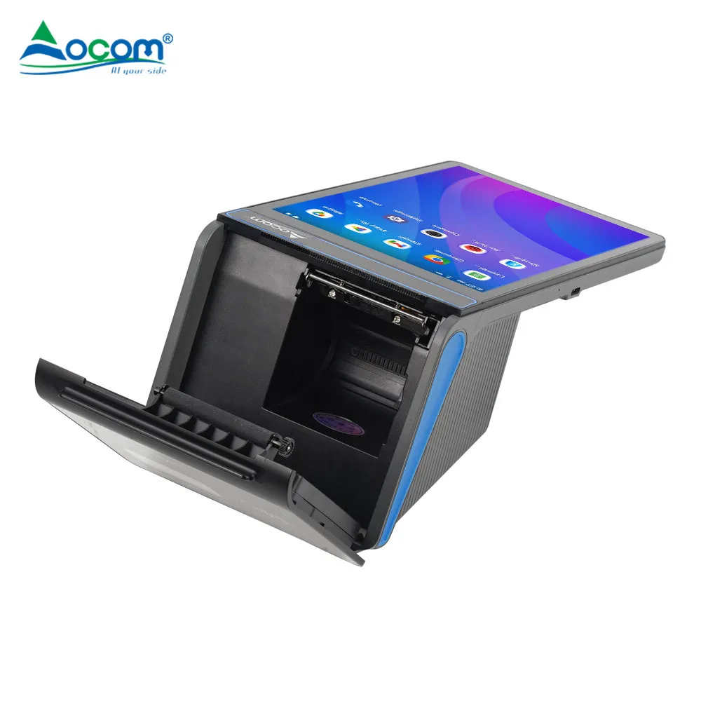 POS-T8 OCOM 8inch Android13 Handheld POS Terminal with Thermal Label and Receipt Printer