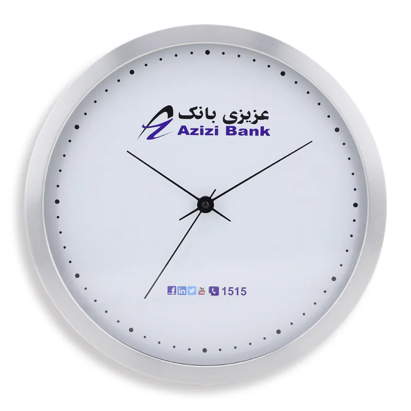 Metal stainless steel creative fashion living room aluminum wall clock clock watch wholesale aluminum clock 14 inch 35CM