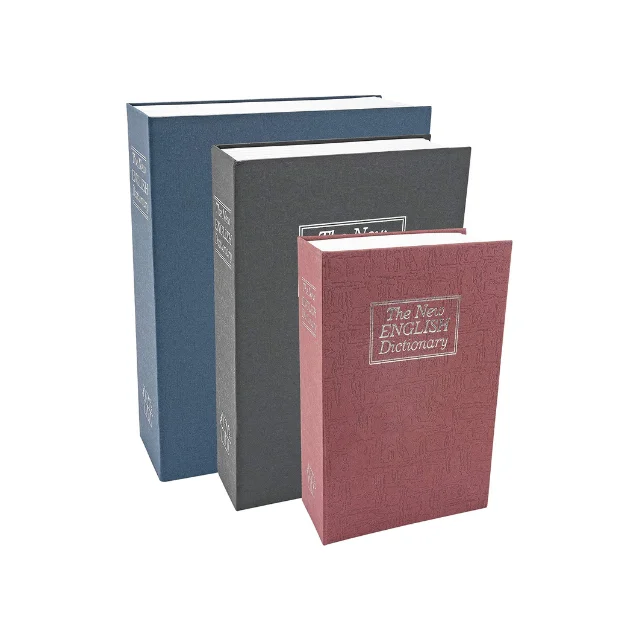 Customized Cover Secret Hidden Storage Diversion Book Safe Box with Key Lock B18K