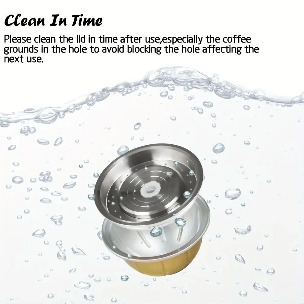 1SET Dropshipping Stainless Steel Coffee Pod Cover 3 PCS  80 150 230ml Empty Pods Compatible With Vertuoline Coffee Maker