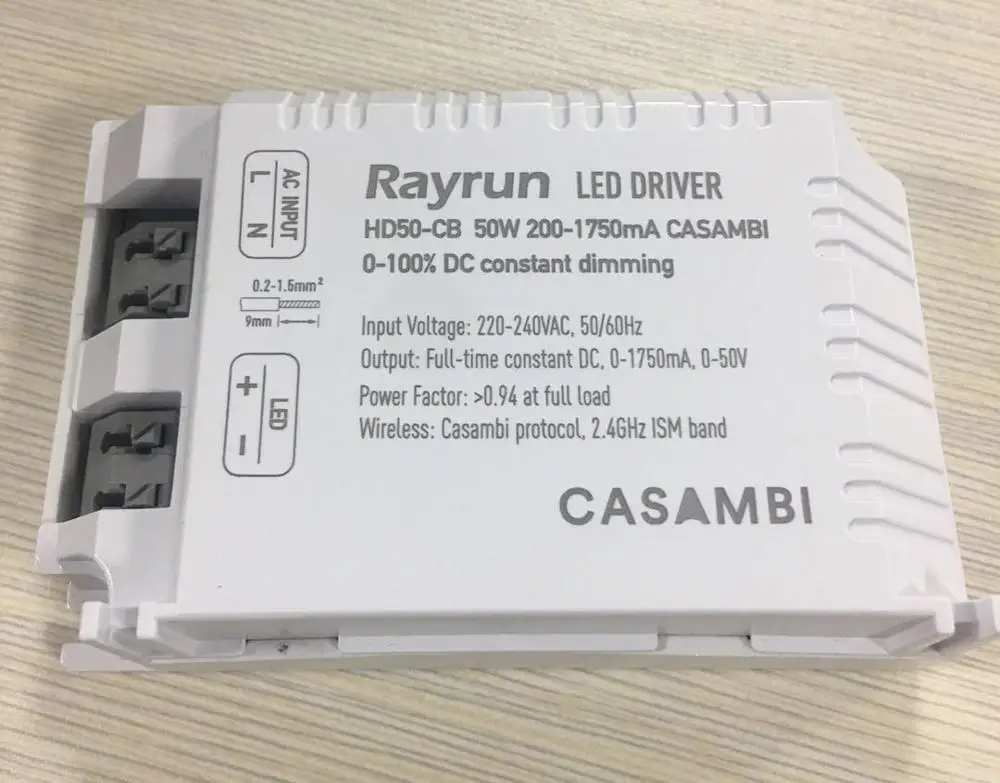 Светодиодный драйвер Rayrun 50 Вт, совместимый с осветительной системой CASAMBI