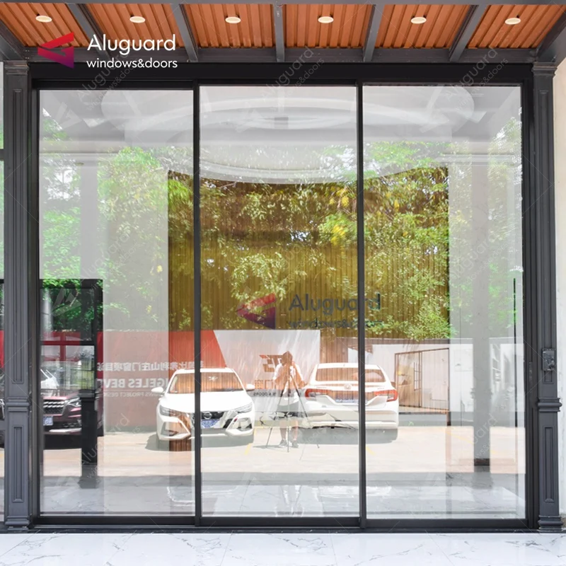 American Standard Sliding Door System App Control Aluminum patio Door Latest Design Hidden Sliding Door System