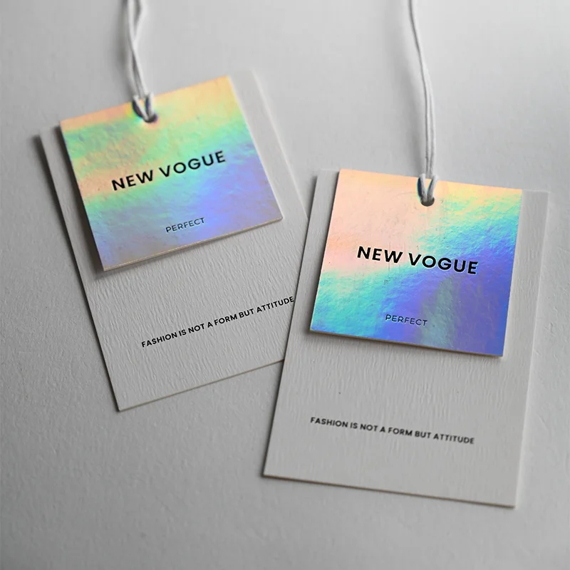 Wholesale customized fluorescent luxury fashion trend clothing matte clothes shoes jeans tags