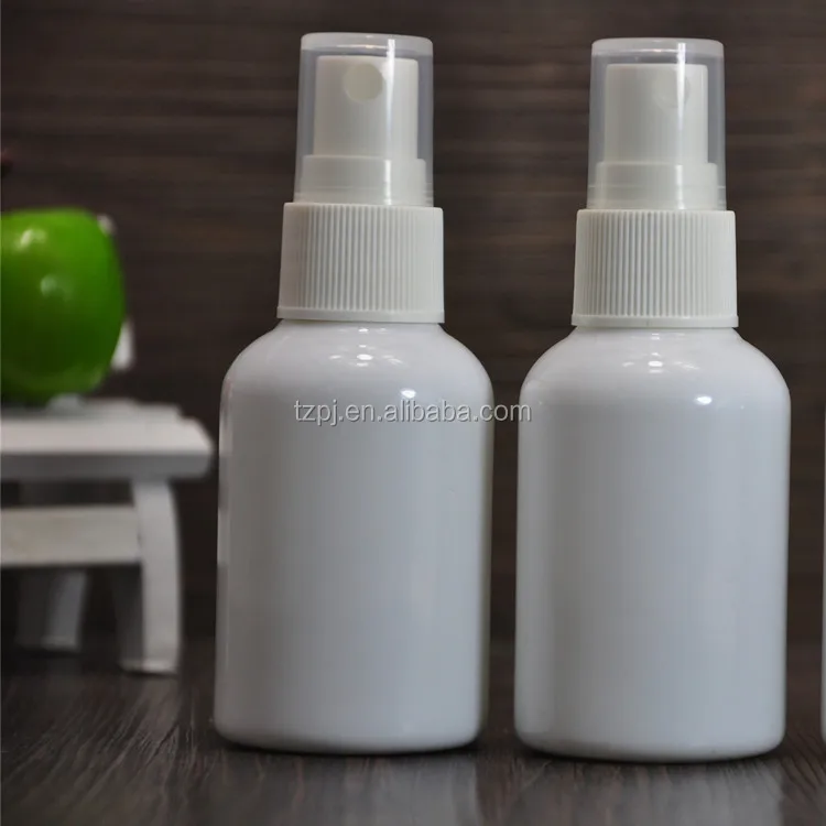 Hot sale 50ml PET white plastic  perfume Spray Plastic Bottle for Liquid Cosmetic Detergent