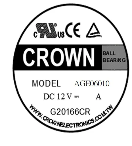 Crown 9225 SERVER O10 DC FAN for Home Textiles