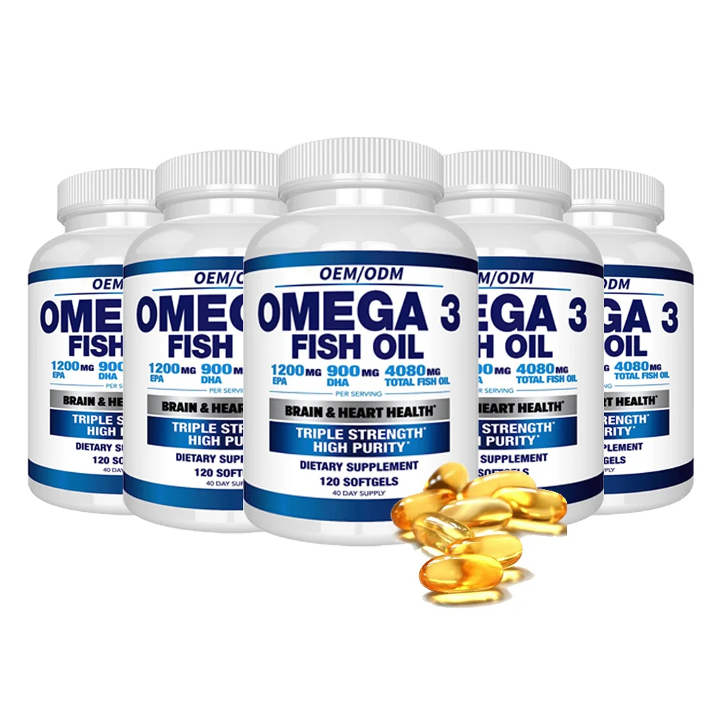 gmp certified omega 3 fish oil 1000 mg dietary supplement - 180 softgels