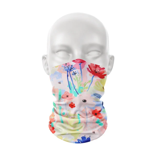 2021 Headcover Winter Cycle Hair Accessory Woman Femme Flower Neck Tube Bandana, Soccer Neck Gaiter