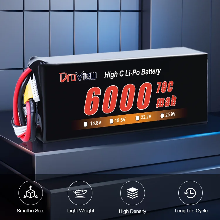 DroView Rc Drone battery FPV lipo battery 6S 22.2V 5200/6000/8000/10000/12000/16000/22000/30000mAh for 7 10 inch Drones
