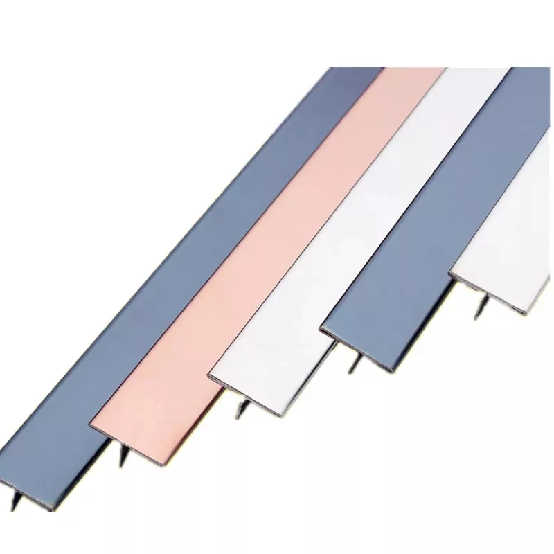 Mirror surface 201 304 316 color coated channel round tile trims stainless steel u t l profile metal