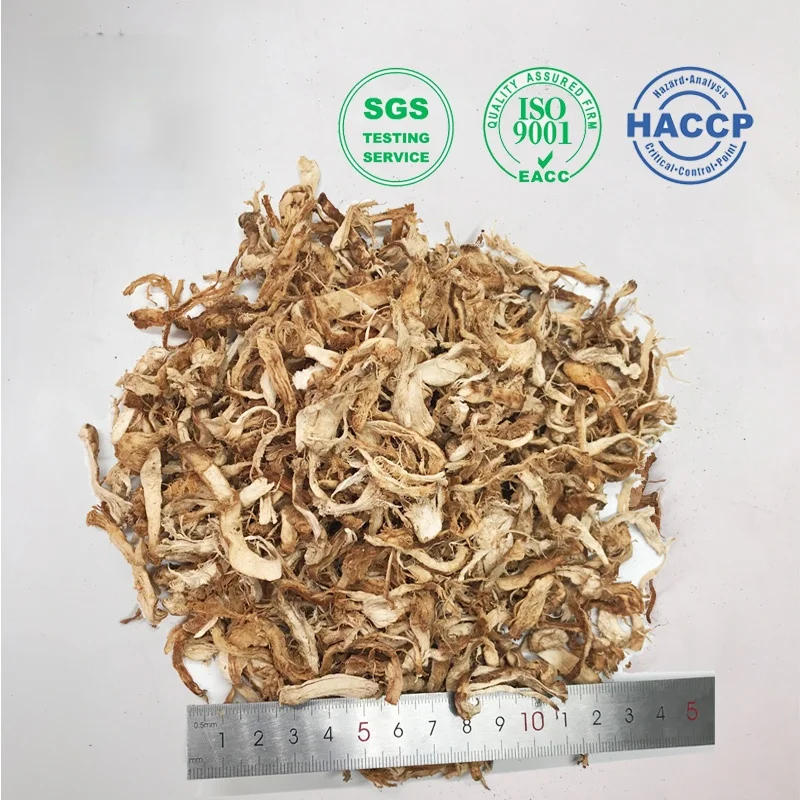 Wholesale Cheap Dried shredded shiitake mushroom stalk  shredded mushroom stem raw materials for plant based meat vegan meat