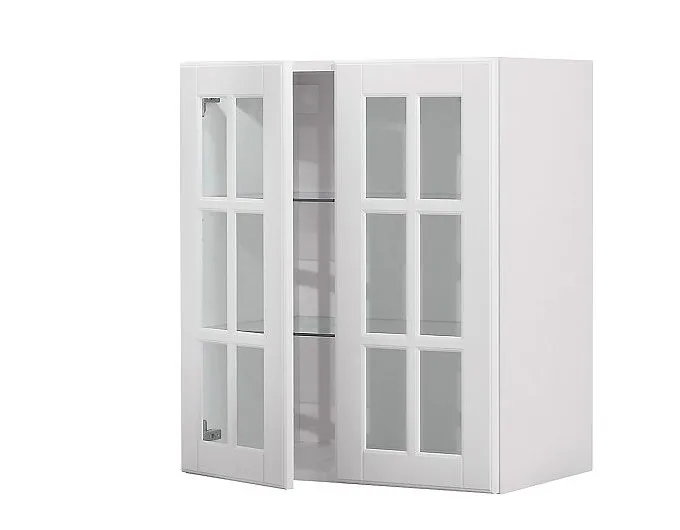 Italian new design home wall mount glass door wood kitchen cabinet for storage