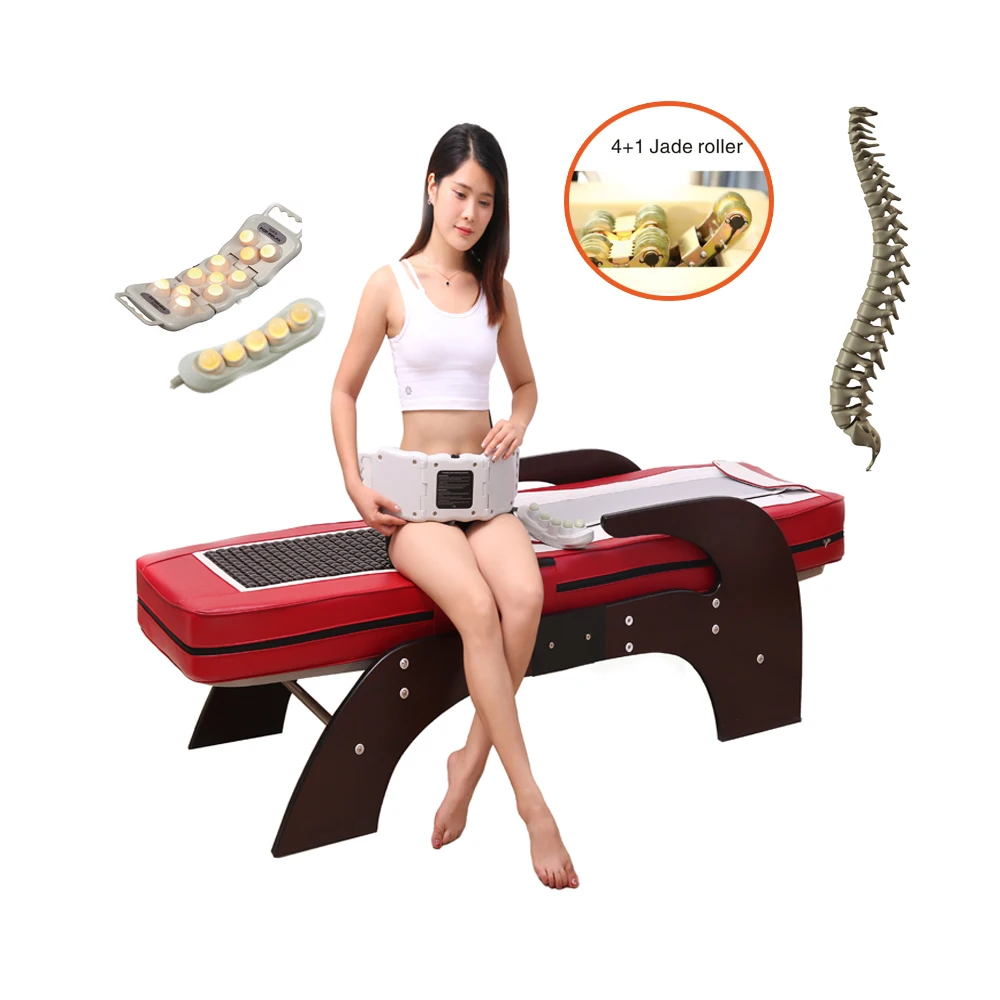 Pop relax half body tourmaline jade cheapest price 11 ball projector acupressure infrared massage therapy electric bed tables