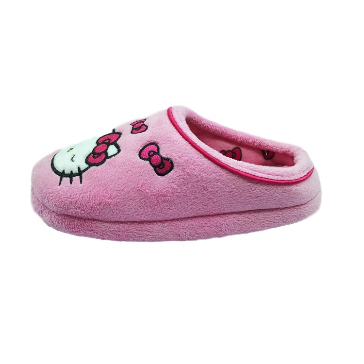 
Hello kitty velvet indoor slippers children house shoes 