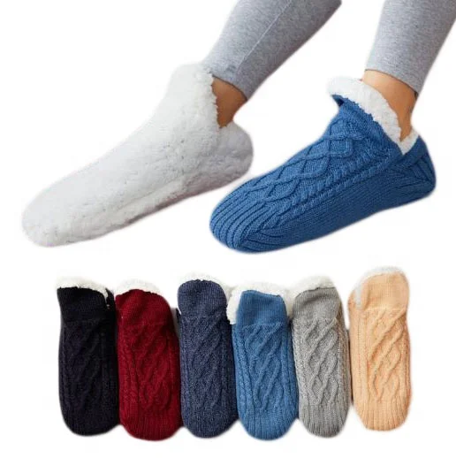 Man Winter Thick Non-skip Floor Socks Woman Room Slipper Socks Knitted Short socks